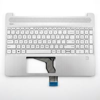 Original Tastatur inkl. Topcase für HP - L63578-041 - silber/silber (Fingerprint) DE (deutsch) 