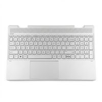 Original Tastatur inkl. Topcase für HP - L93226-041 - silber/silber mit Backlight DE (deutsch)