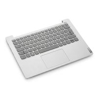 Original Tastatur inkl. Topcase für LENOVO - 5CB0S18543 - DE (deutsch) grau/silber mit Backlight