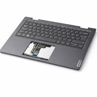 Original Tastatur inkl. Topcase für LENOVO - 5CB1L48257 - DE (deutsch) grau/grau mit Backlight
