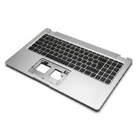 Original Tastatur inkl. Topcase für ACER - 6B.KDEN2.014 - DE (deutsch) schwarz/silber