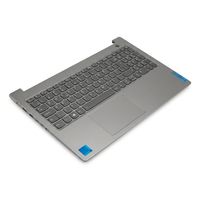 Original Tastatur inkl. Topcase für LENOVO - 5CB1B34970 - DE (deutsch) grau/grau mit Backlight
